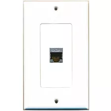 Riteav Cat 6 A 1 Puerto Blindado Cat6 Una Placa De Pared 1 G