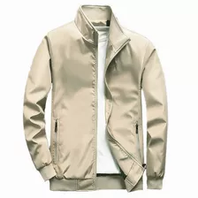 Elegante Casual Chamarra Cazadora Bomber Para Hombre