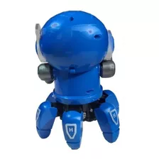Robô De Brinquedo Presente De Natal Som, Movimento E Luz Cor Laranja-claro Personagem Azul