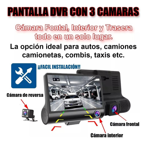 Pantalla Camara Interior Frontal Reversa Dvr Personalizadas Foto 6