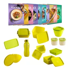 Set De 10 Herméticos Tupperware + Recetario Para Viandas 