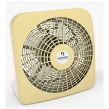 Ventilador De Piso Indelplas Deco Iv D12 Amarillo Con 5 Palas Color Blanco De Plástico, 12 De Diámetro 220 v