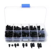 Kit Porcas Parafuso Espaçador Nylon M3 200 Pçs Kit Robótica