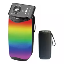 Caixa De Som Alto Falante Led Rgb Bluetooth Porta Celular