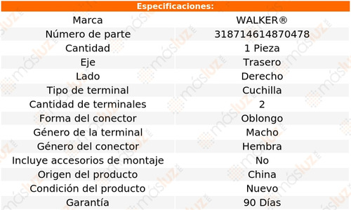 1- Sensor Abs Trasero Derecho R32 3.2l V6 2008 Walker Foto 5