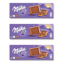 Kit 3 Pacotes Biscoito De Chocolate Milka Choco Biscuit 150g