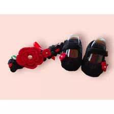 Zapatilla Color Mickey A Crochet Para Bebé E 0 A 3 Meses