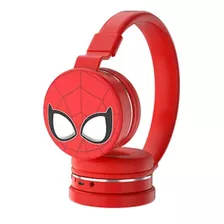 Audífonos Spiderman Inalámbricos Bluetooth 5.1 Hombre Araña Color Rojo Color De La Luz Azul
