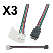 Cable Cinta Led Rgb 3528 5050 4 Pines Conector Extension Luz