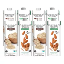 Leche Vegetal Biba Quinoa Y Almendras 100% Natural - Pack X8