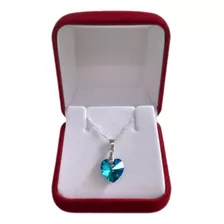 Cadena De Plata Y Corazón Titanic Regalo Mujer Swarovski