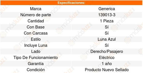 Espejo Volkswagen Jetta 2011 Generica Foto 7