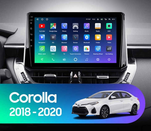 Estereo De Pantalla Android Toyota Corolla 2018-2023 Foto 2