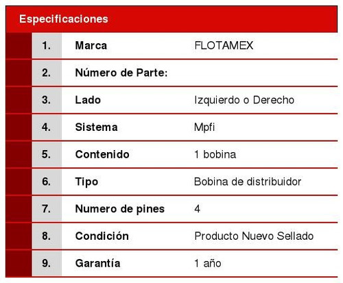 1 Bobina De Ignicin De Calidad Typhoon 4.3l 92/93 Foto 2