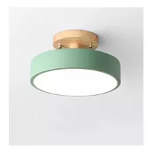 Lámpara Led Nordica De Colgante Moderno 3 Colors Madera