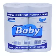 Papel Higiênico Baby 8 Rolos Folha Simples 300m Luxo Rolão