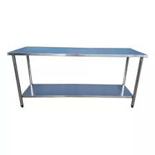 Mesa Bancada Manipulação 1,90x0,60 1 Prateleira 100% Inox