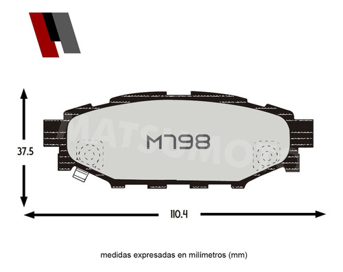 Pastillas De Freno Cermica Trasera Subaru Forester 2012-on Foto 3