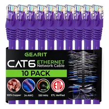 Gearit Cable Ethernet Cat 6 De 5 Pies (paquete De 10) - C...