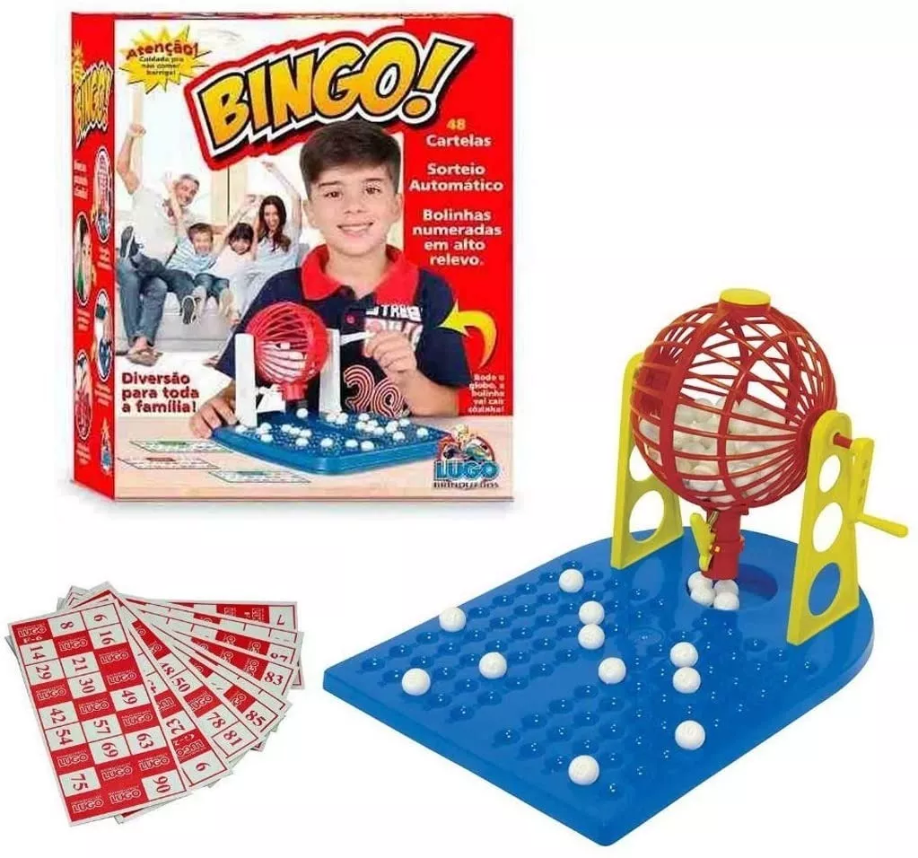 Jogo Brinquedo Super Bingo Infantil Clássico C/ 48 Cartelas