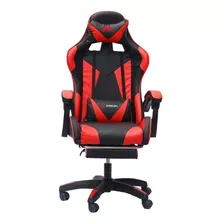 Cadeira Gamer Vermelho Com Massageador E Apoio De Pés Barata