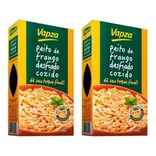 Kit 2 Peito Frango Vapza Desfiado Cozido Vapor 800 G 