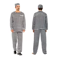 Disfraz De Preso Para Hombre, Uniforme De Prisionero