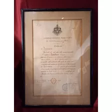 Histórico. Diploma Naval Original Italia. 1883