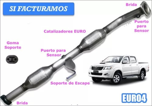 Catalizadores Ensamble Toyota Hilux 2016 L4 2.7l 4 Cil Foto 3