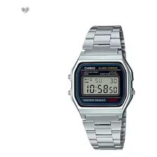 Relogio Casio Vintage Prata - A158wa-1df Original + Garantia