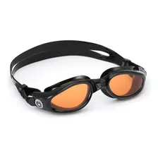 Gafas Aqua Sphere Kaiman Tintadas En Negro Con Lente Ámbar