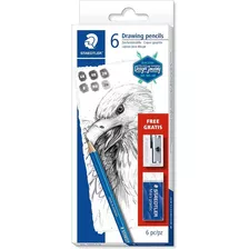 Staedtler | 61 100 | 6 Lápis De Grafite | Borracha Apontador