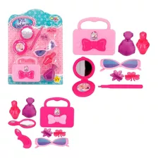 Kit Beleza Brinquedo P/ Penteadeira Menina Bolsinha Espelho