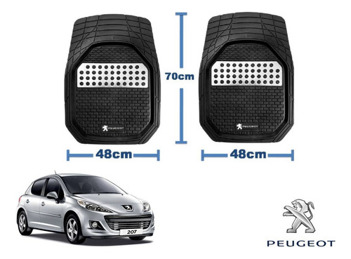 Tapetes 3d Logo Peugeot + Cubre Volante 207 2008 A 2014 Foto 4