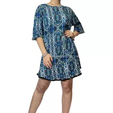 Vestido Remeron Fibrana Lentejuelas Estampado Talle S Oferta