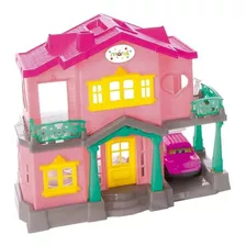 Casinha De Boneca Sweety Home Rosa Ou Azul Com Acessórios