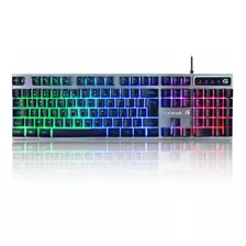 Teclado Gamer Rgb Multimídia Vickers Preto Fortrek G