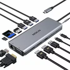 Usb C Docking Station 14 En 1 Usb-c Tipoc Hub Multipuerto