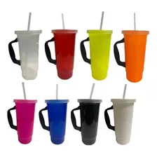 Vaso Bachelor 12 Pzs Reusable Popote 1 Litro 32oz Fiesta 