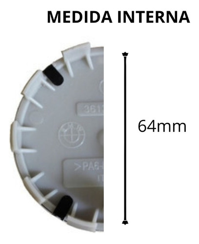 Centro Tapa De Rin Bmw 68mm 4 Unidades Serie1,2,3,4,5,6,7 Foto 5