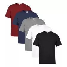 Kit 5 Camisetas Básica Masculina Camisa Não Amassa Premium