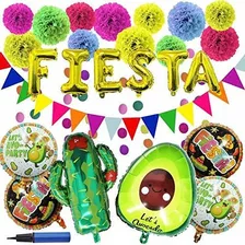 Globos Con Guirnaldas Banderines Tematica Fiesta Mexinana