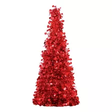 Arbol De Navidad Rojo 25 Cm Plastico Calidad Premium