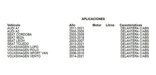 Maza Delantera Audi A1 2011-2021 C/abs Tmk Foto 2