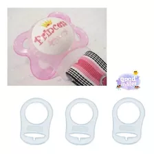 Kit 5 Adaptadores Para Chupeta Sem Alça Serve Para Mam Nuk Cor Transparente