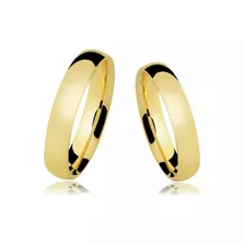 Alianças Ouro 18k-750 Casamento Noivado 4mm Abaulada