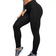 Calça Legging Preta Flanelada Academia Dia A Dia