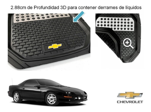 Tapetes 4pz Charola 3d Logo Chevrolet Camaro 1996 A 2000 Foto 5