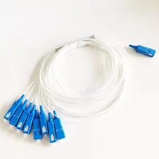 10 Pcs Splitter 1x8 Balanceado 0.9mm 1,5m Sc Upc Azul