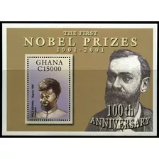 Literatura - Centenario Premios Nobel - Ghana - Block Mint